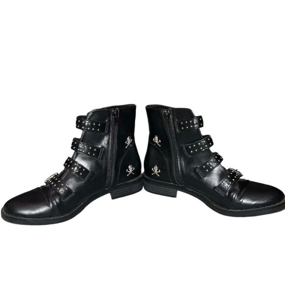 Madden studleyy studio black studded leather buckle boots re vamped!! - Picture 3 of 7